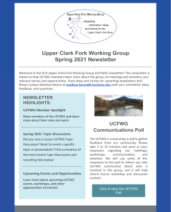 Cover image of UCFWG Spring 2021 newsletter