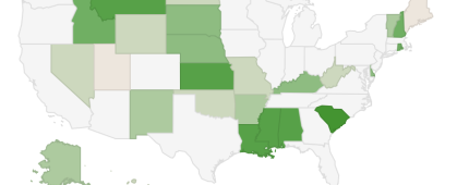 Map of recent EPSCoR RII awards