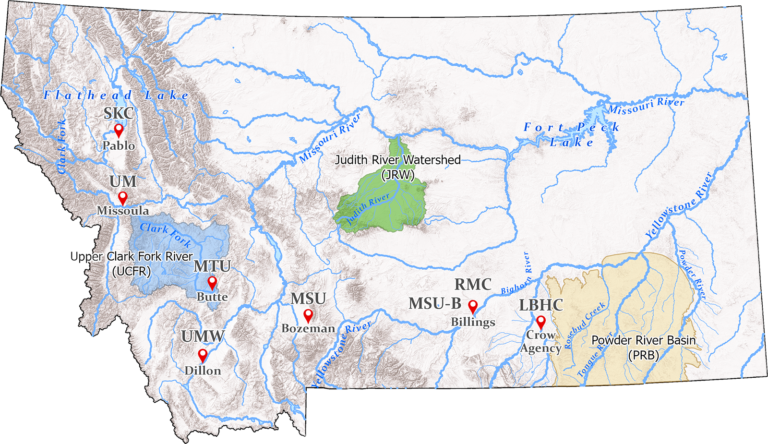 map of watersheds where CREWS works